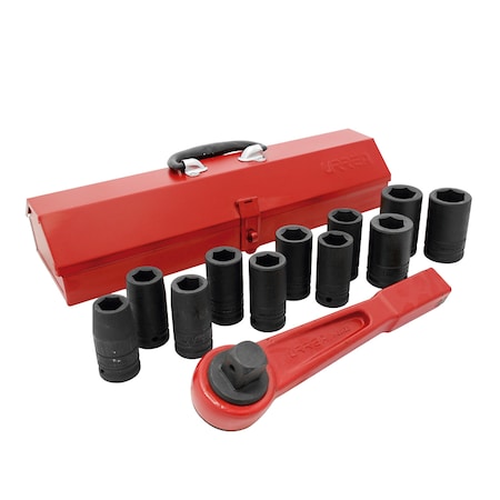 Urrea 3/4" Drive Deep Socket, Metric, 13 pcs 750013MLH